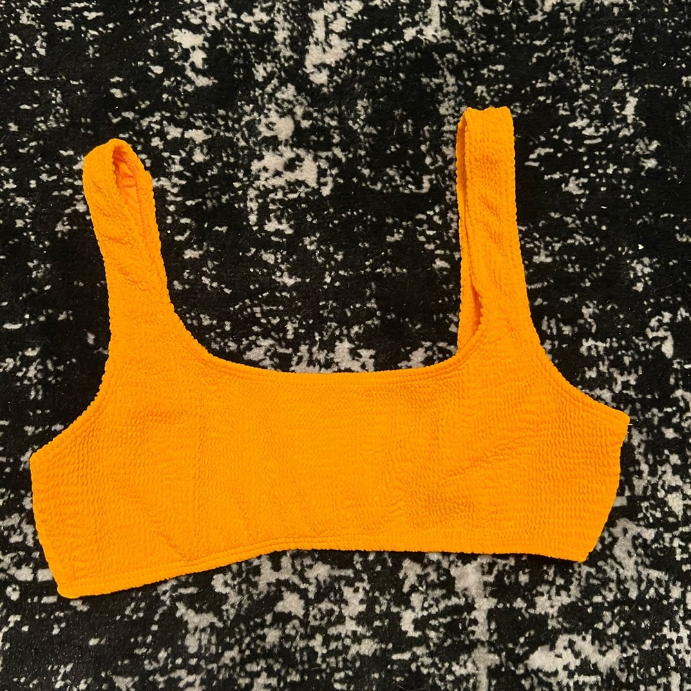 Bright orange bikini top